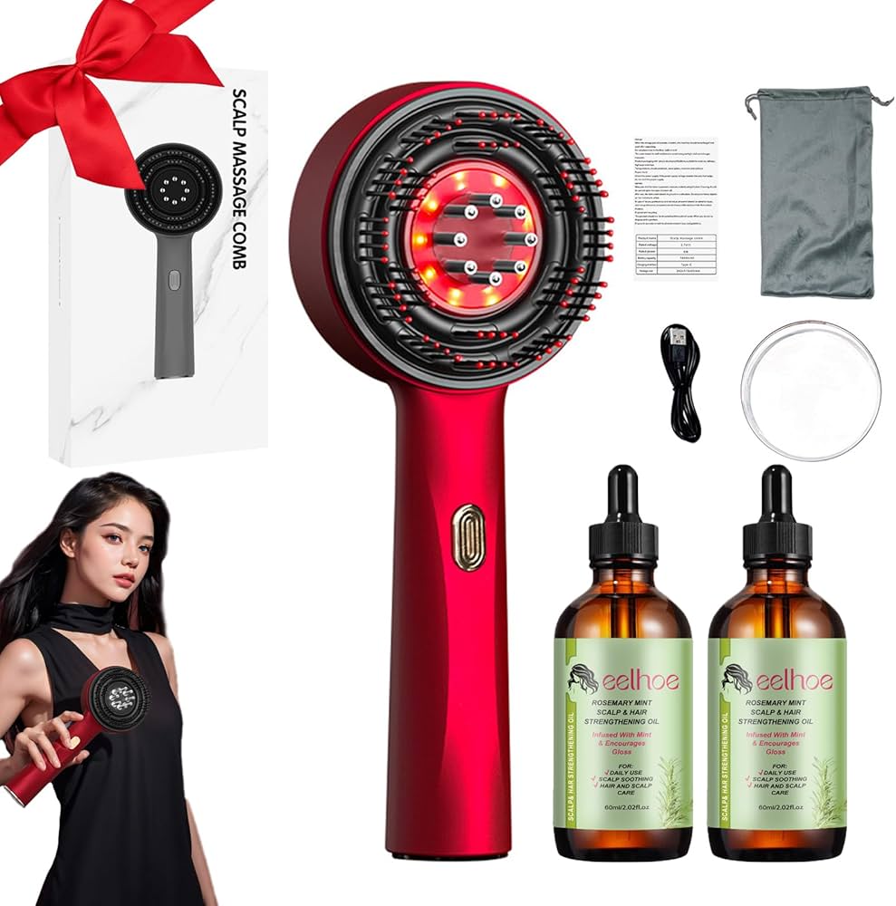 Ultimate Relaxation: Premium Electric Oil Head Massager for Deep Tissue Relief and Hair Growth